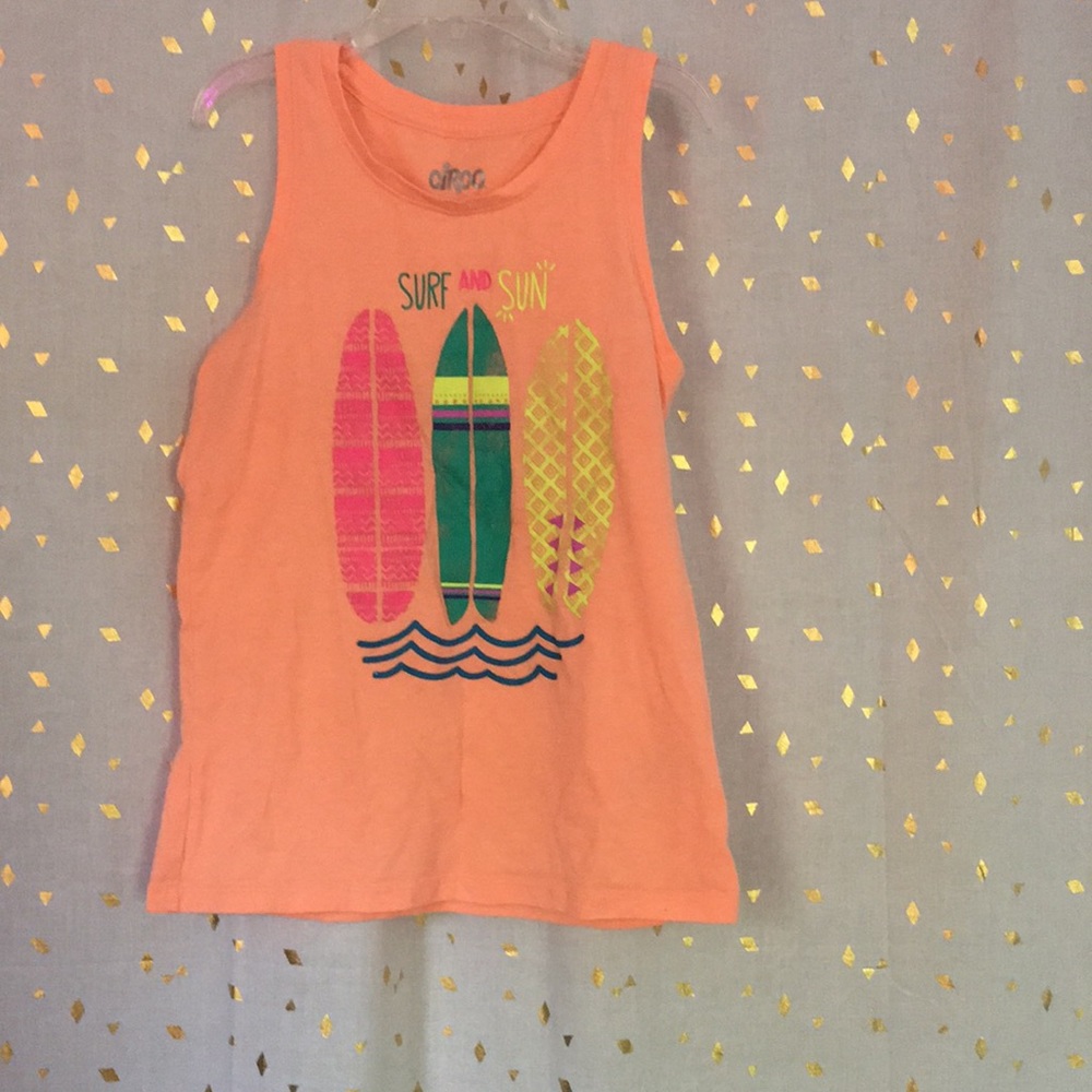 Orange girls medium (7/8) tank top